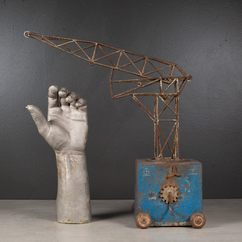 Antique French Toy Crane, c.1930