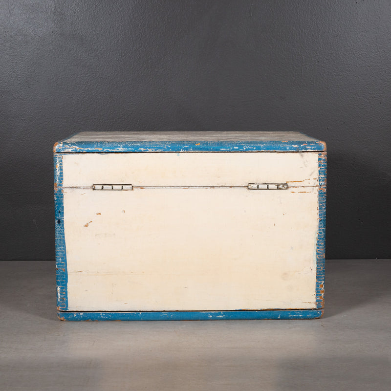 Handmade Monogrammed Wooden Toolbox with Inner Tray c.1940