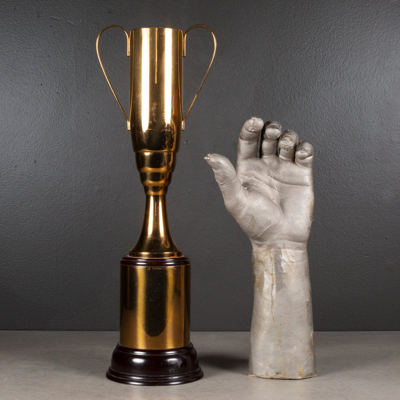 Large Brass Plated Cup Trophy with Bakelite Base c.1940