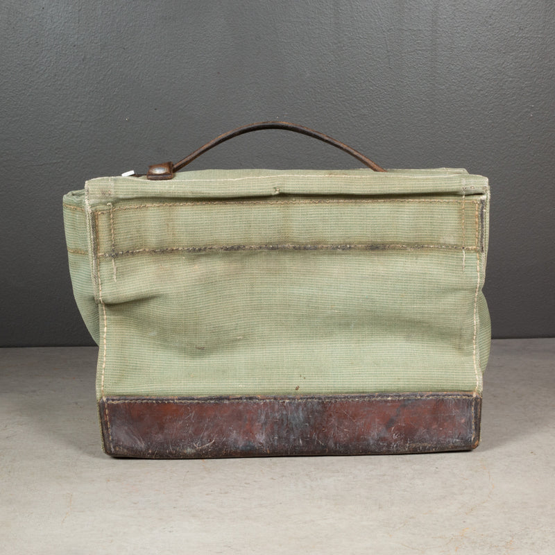 WWll Swiss Army Medic Supply Leather and Canvas Carrying Case c.1940