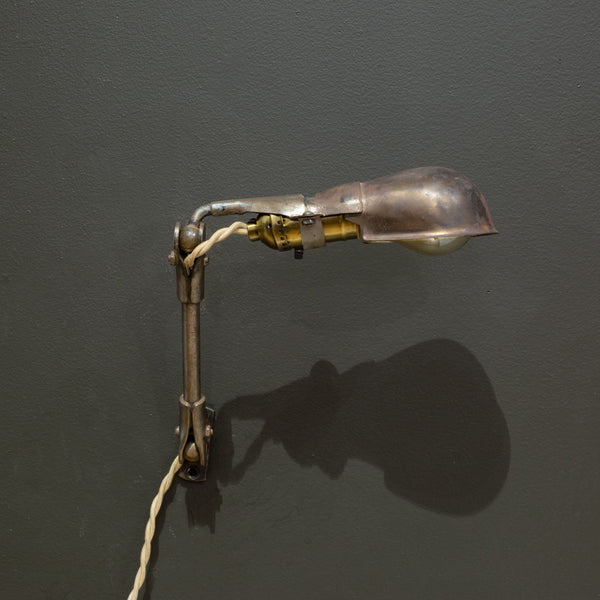 Small Vintage Articulating Industrial Lamp c.1930