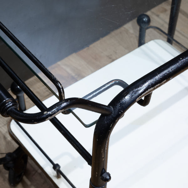 Mid-century Two Tier Rolling Bar Cart c.1950