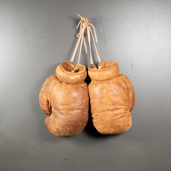 Vintage Leather and Horse Hair Boxing Gloves c.1950-1960