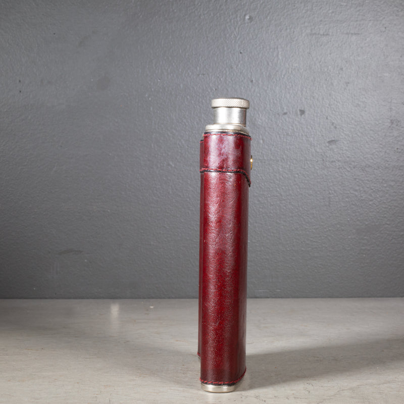 West German Leather Hip Flask for Saks Fifth Avenue c.1960