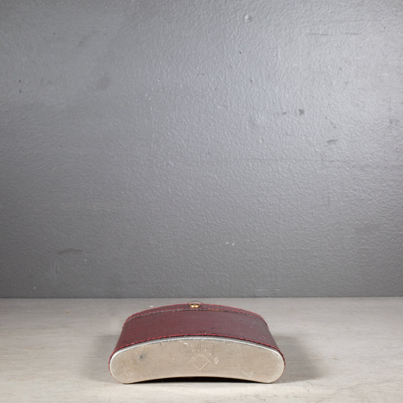 West German Leather Hip Flask for Saks Fifth Avenue c.1960