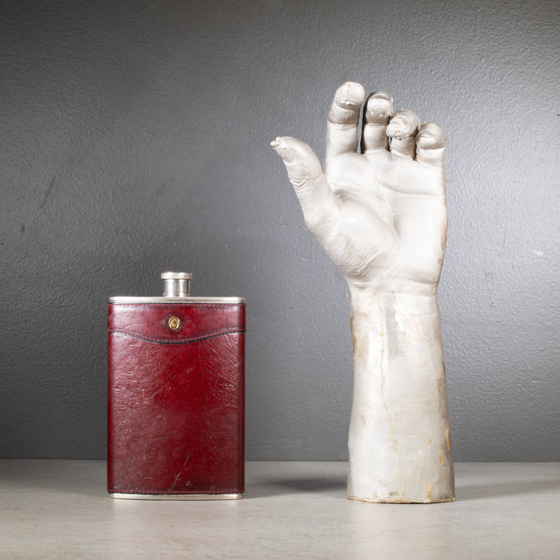 West German Leather Hip Flask for Saks Fifth Avenue c.1960