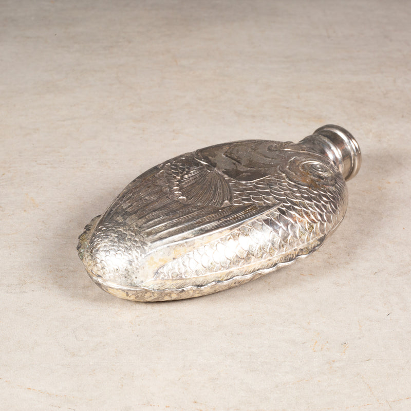 Vintage Towle Silver Plated Fish Flask