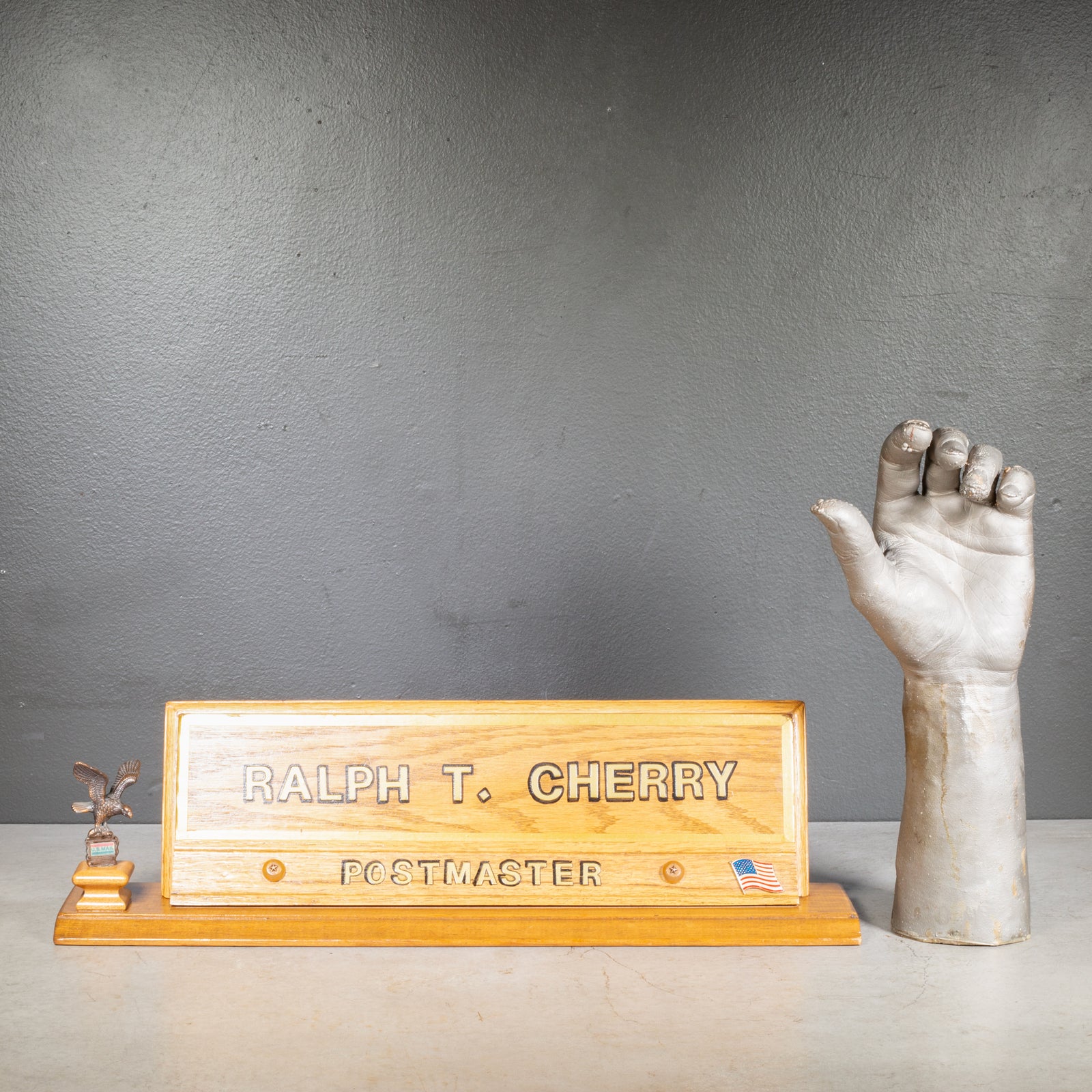 Vintage Postmaster Desk Sign c.1940 | S16 Home