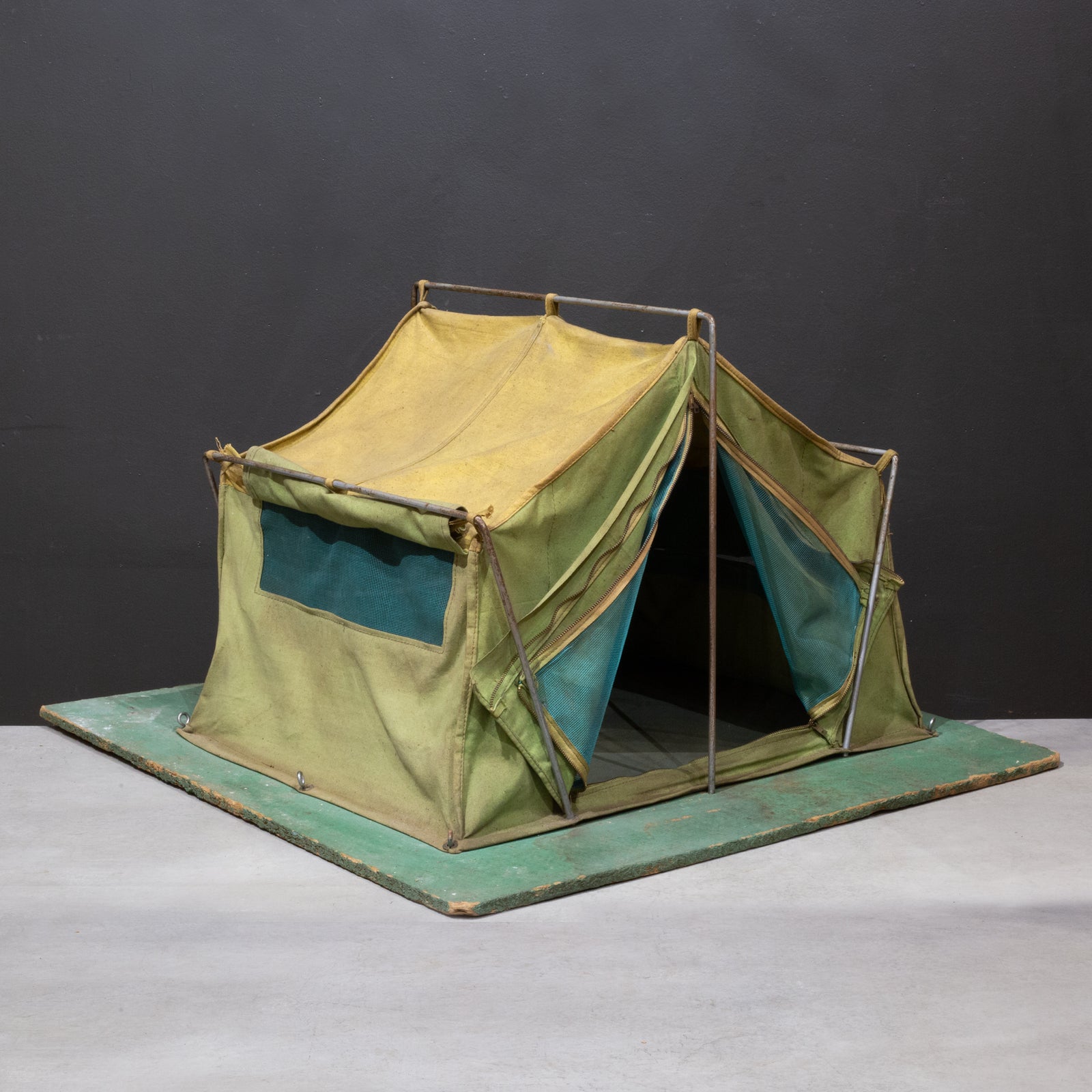 canvas & tent Vintage Salesman's Sample Canvas Camping Tent c.1940