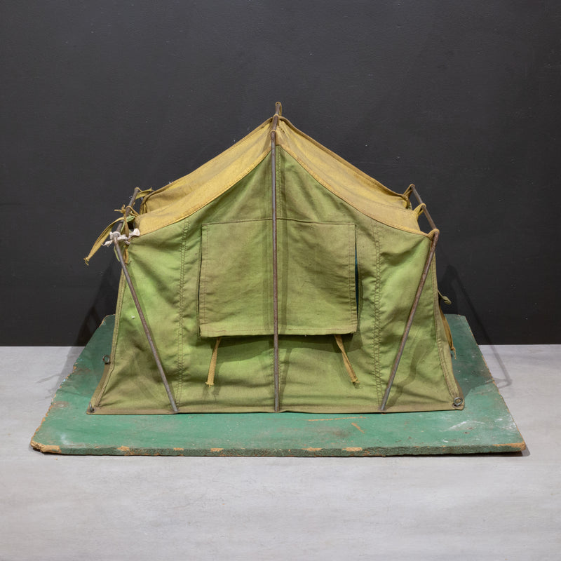 camping tent shop Vintage Salesman's Sample Canvas Camping Tent c.1940