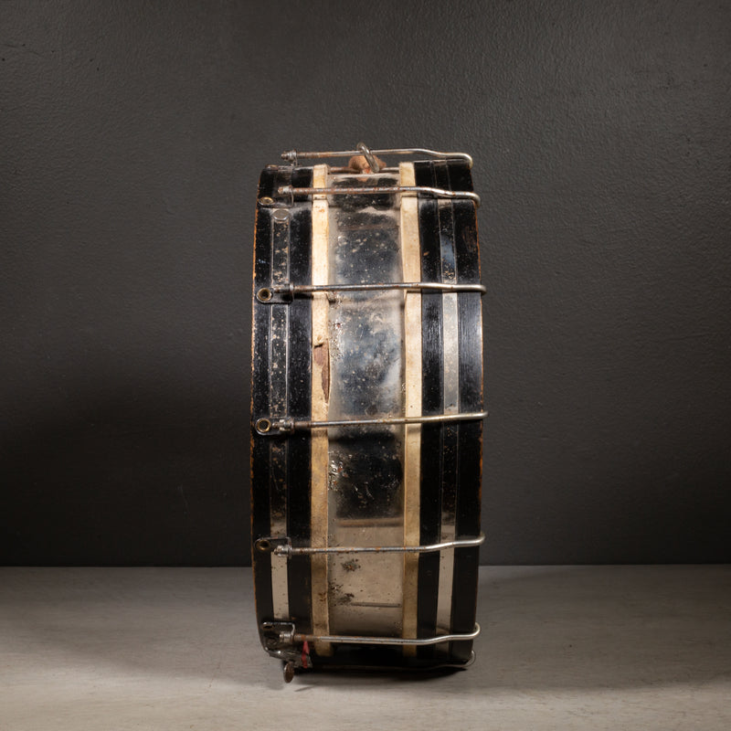 Vintage Calfskin Snare Drum and Drumsticks c.1920-1950