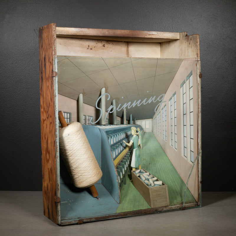 Vintage Spinning Mill Occupational Diorama c.1940