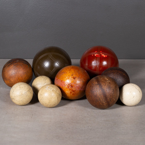 Collection of Vintage Bocci and Croquet Balls c.1970