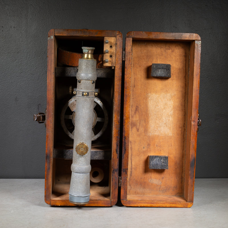 Vintage Transit Level Scope and Wooden Case c.1950