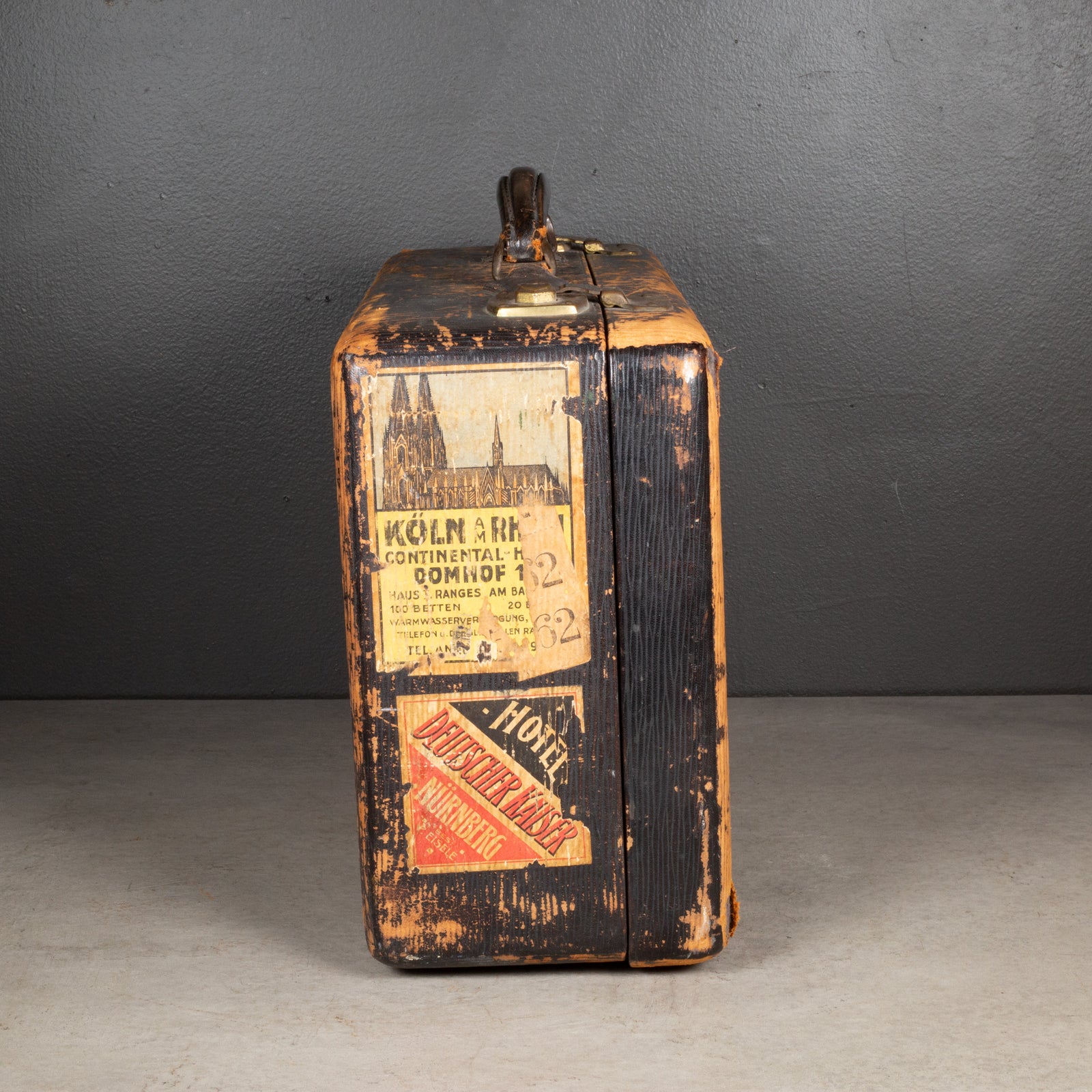 Vintage Suitcase with Original Travel Stickers c.1950 | S16 Home