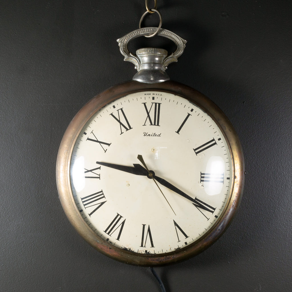 Antique pocket watch wall clock deals