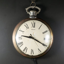 Mid-century United Clock Corp Model 40 Oversize Pocket Watch Wall Clock c.1950