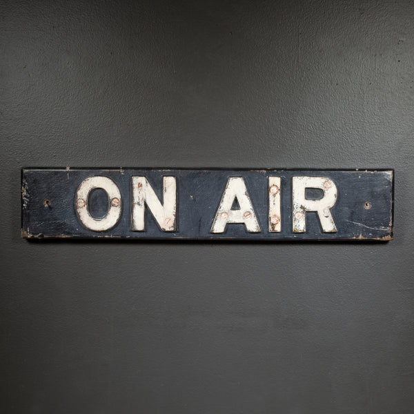 Vintage Radio Broadcasting On Air Sign c.1940