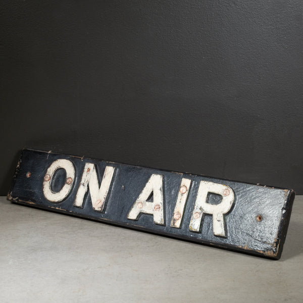 Vintage Radio Broadcasting On Air Sign c.1940