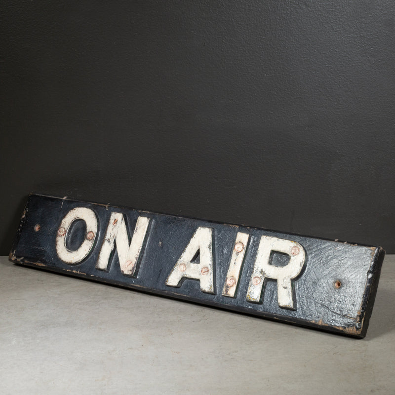 Vintage Radio Broadcasting On Air Sign c.1940