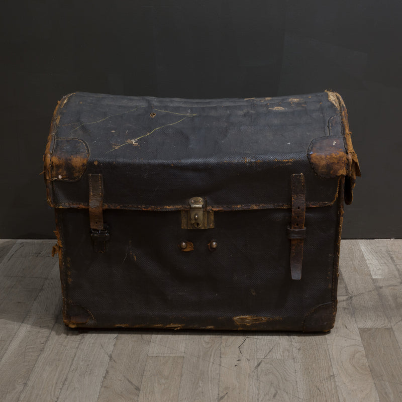 Mid 19th c. English Canvas Dome Travel Trunk c.1850