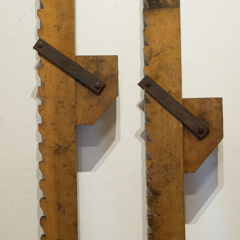 19th c. Monumental Wooden Shipwright Clamps c.1800s