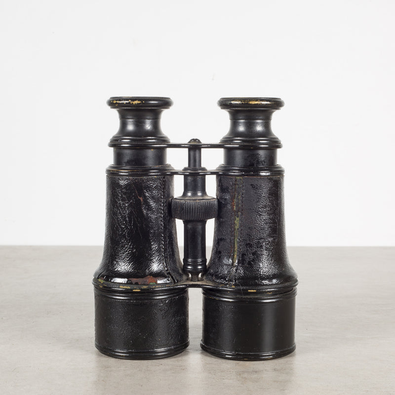 19th c. Expandable Leather Wrapped Binoculars c.1880