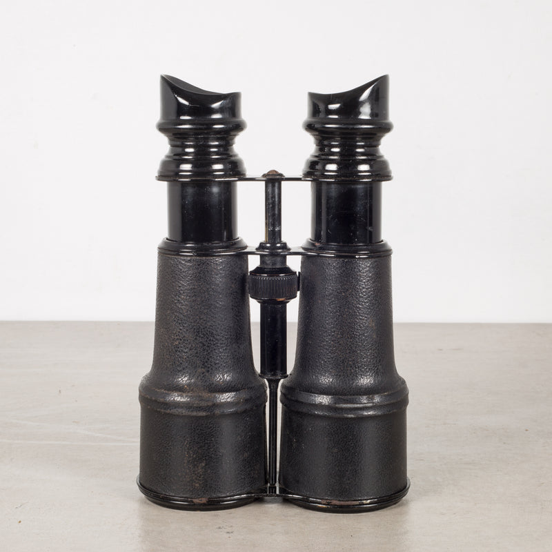 19th c. Leather Wrapped Sportier Paris Day Night Binoculars c.1880s