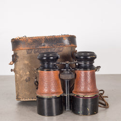 Expandable Leather Wrapped Binoculars by EC Laire Paris c.1880