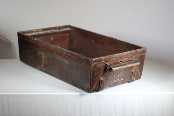 Antique Industrial Factory Lyon Steel Drawers c.1930