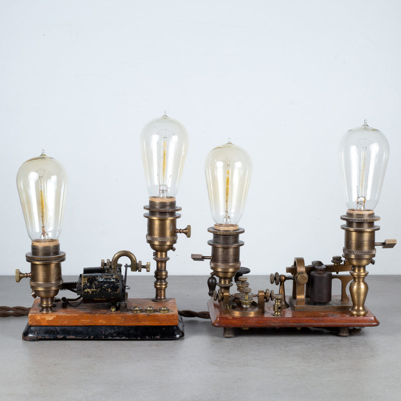 19th c. Industrial Morse Code Lamps c.1881
