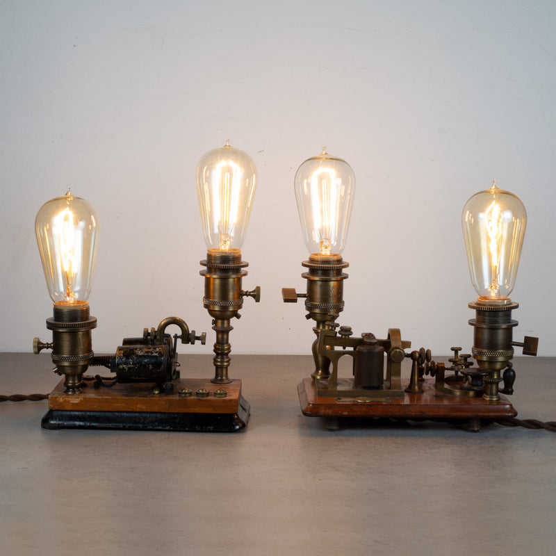 19th c. Industrial Morse Code Lamps c.1881