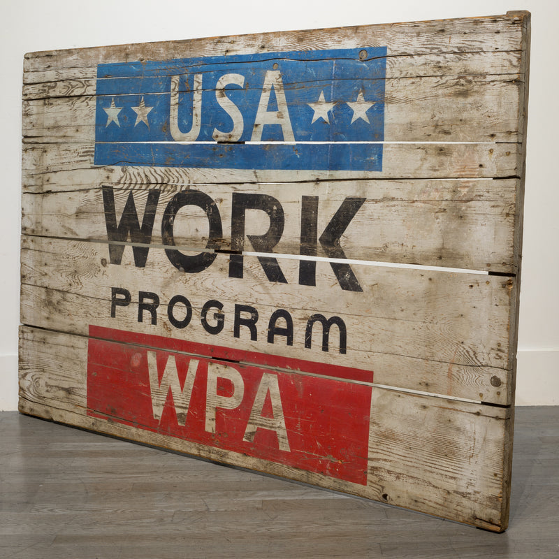 Wpa Work Program Sign Original W.P.A Project Site Sign c.1930 | S16 Home