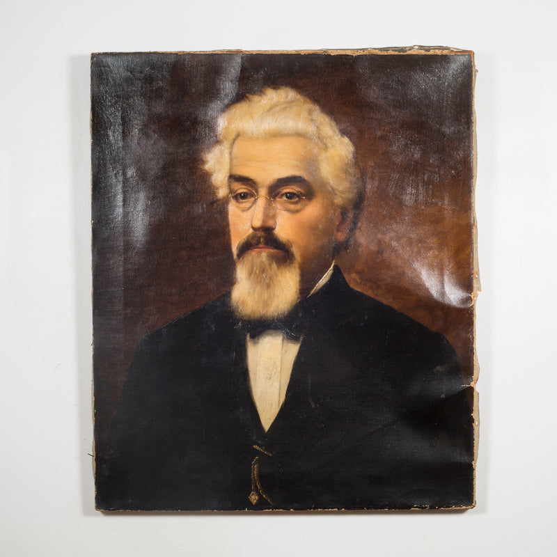 19th c. Signed Oil Portrait 1896