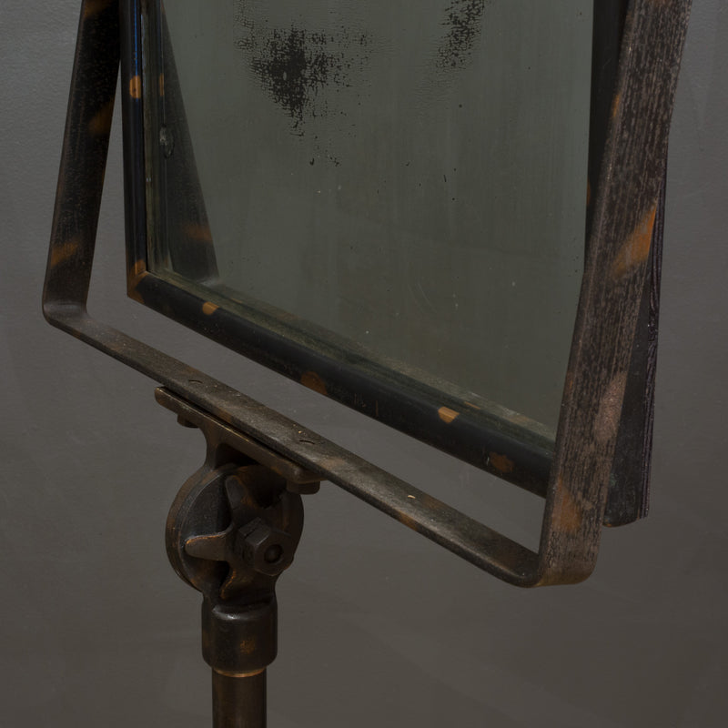 Early 20th c. Japanned Barber's Shaving Mirror c.1920