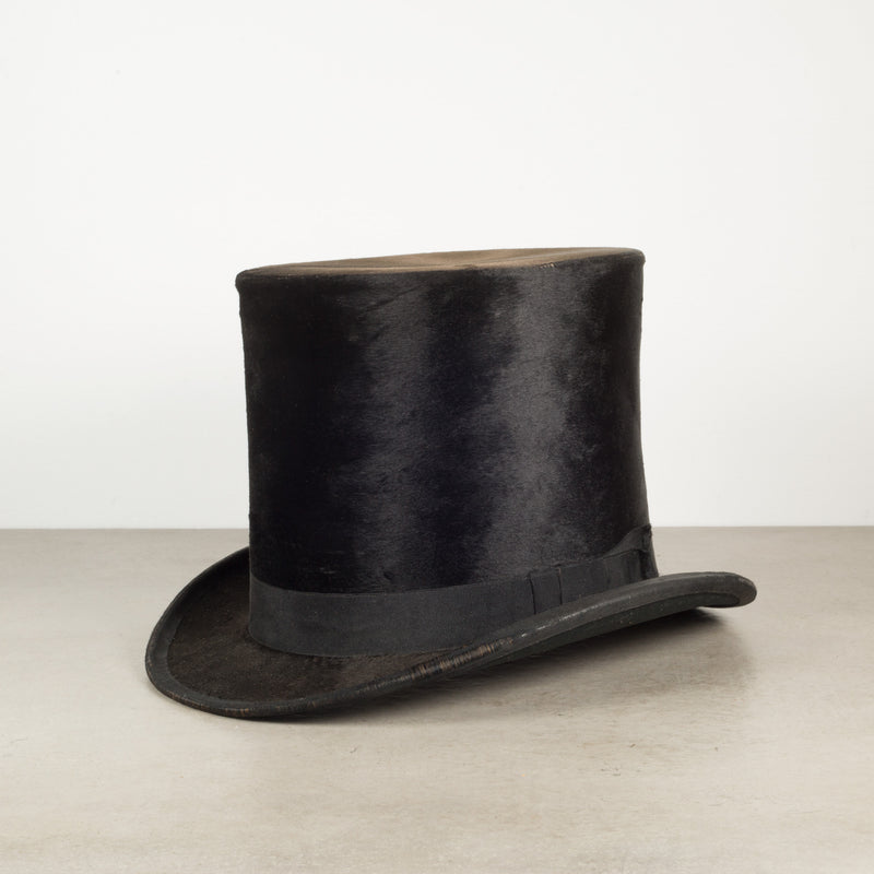Beaver Skin Top Hat and Box c.1880-1920