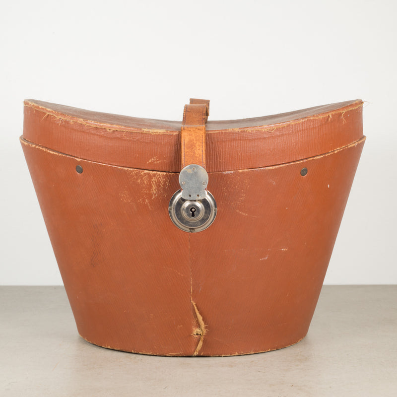 Other, Antique English Leather Hat Box