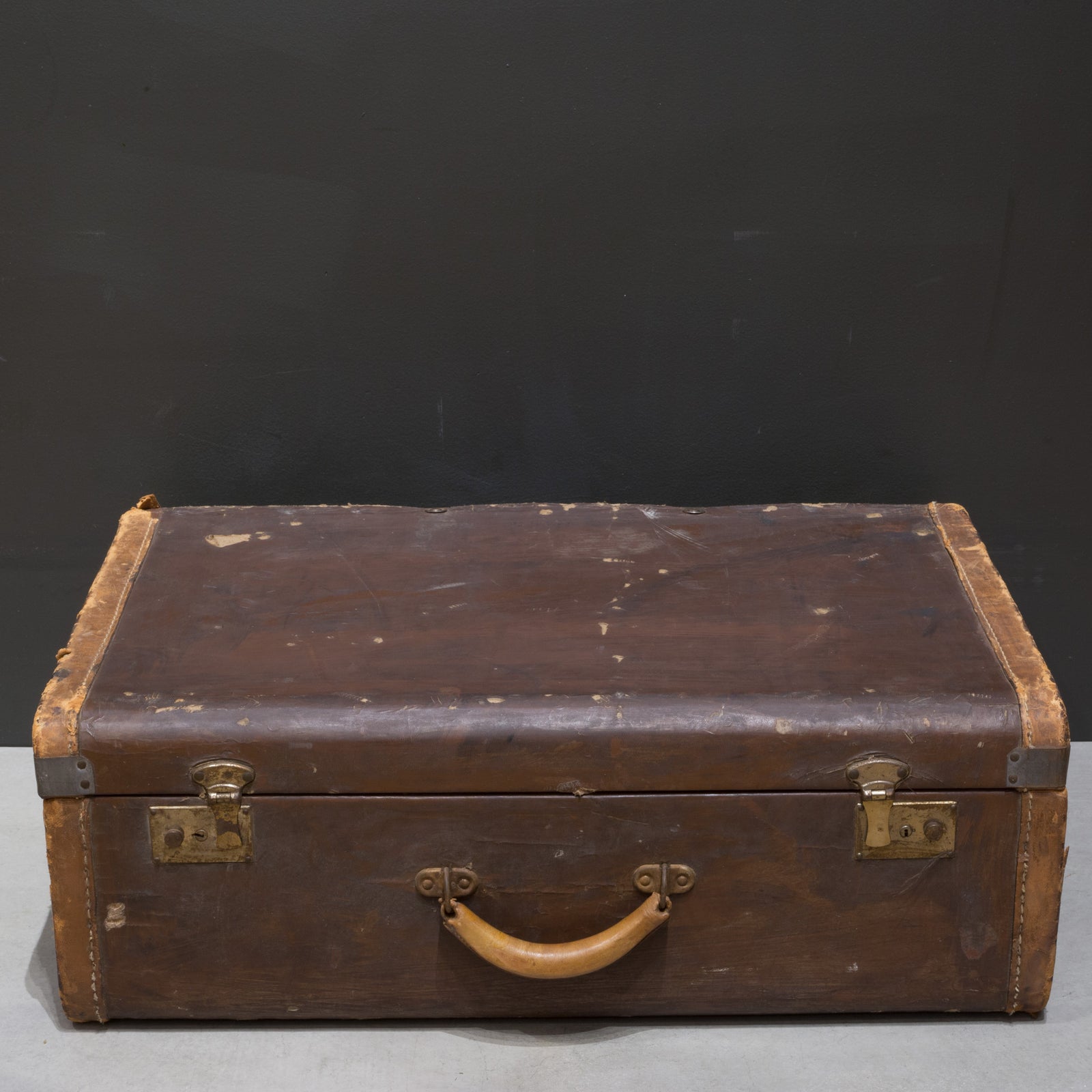 Distressed Luggage with Leather Trim c.1940 | S16 Home