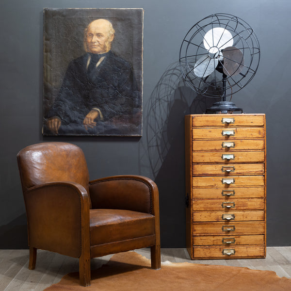 Antique Typesetter's Flat File Cabinet c.1930