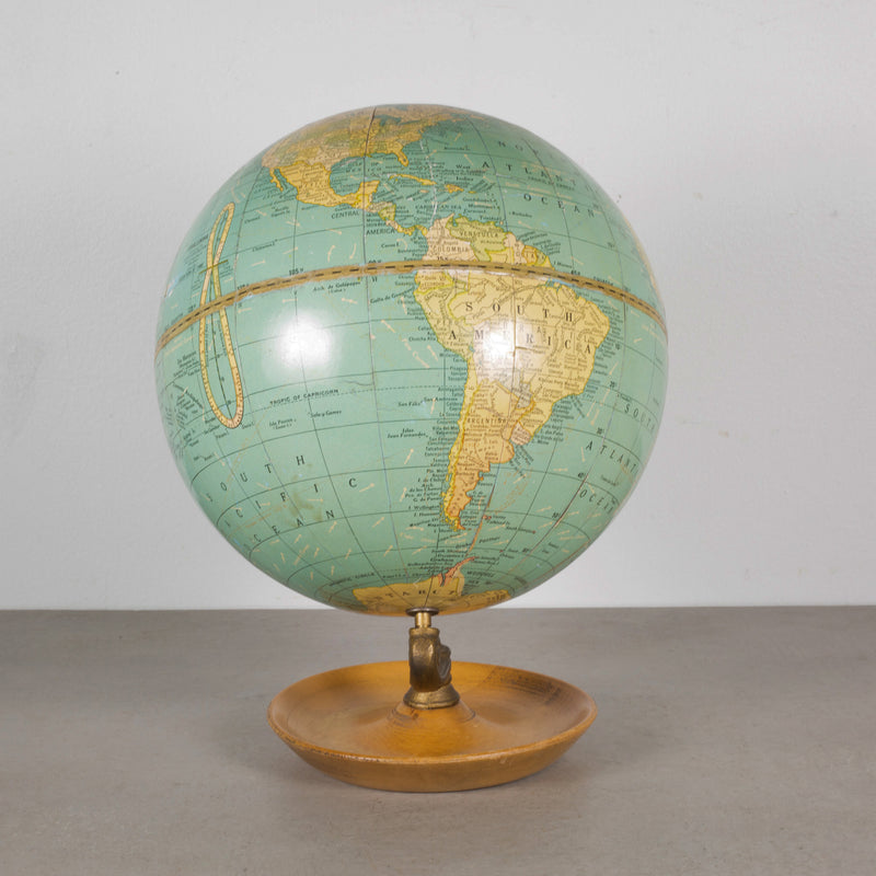 Antique Cram's Terrestrial Globe c.1931-1942
