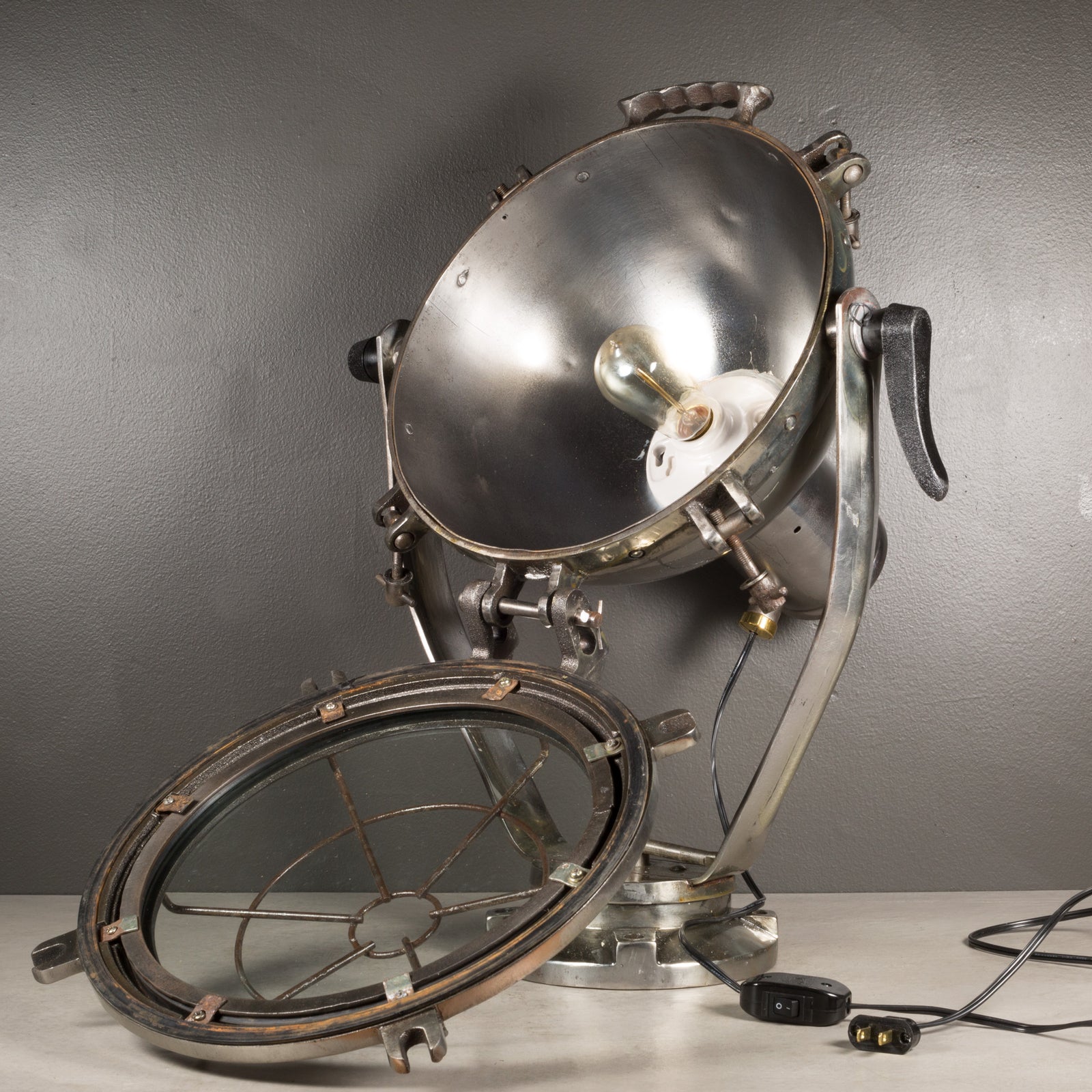 Antique Nautical Floodlight c.1940 | S16 Home