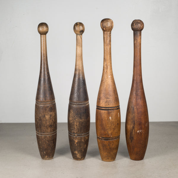 Collection of Antique Wooden Juggling Pins c.1920