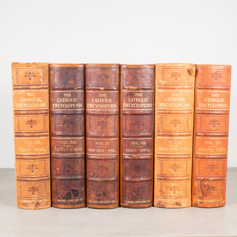 Set of Leather Bound "The Catholic Encyclopedia c.1910-1914
