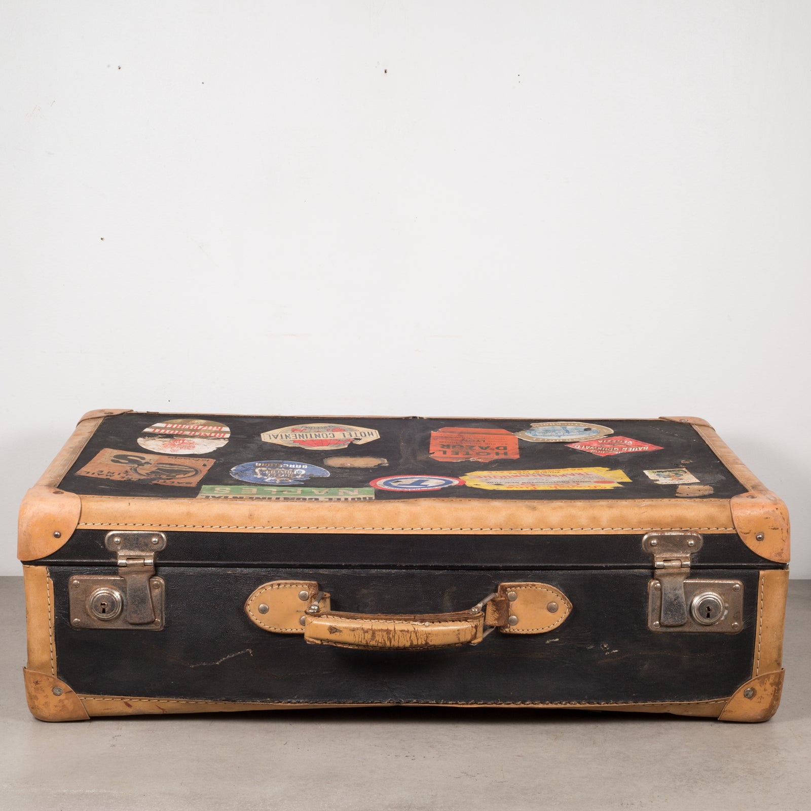 Vintage File Box with Luggage Stickers hot