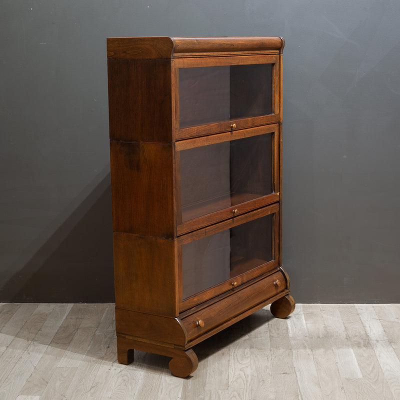 Early 20th c. Lundstrom 3 Stack Lawyer's Bookcase c.1900