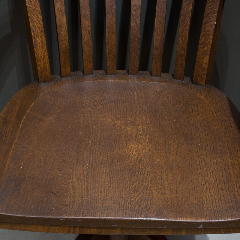 Antique Swivel Oak Desk Chair c.1940