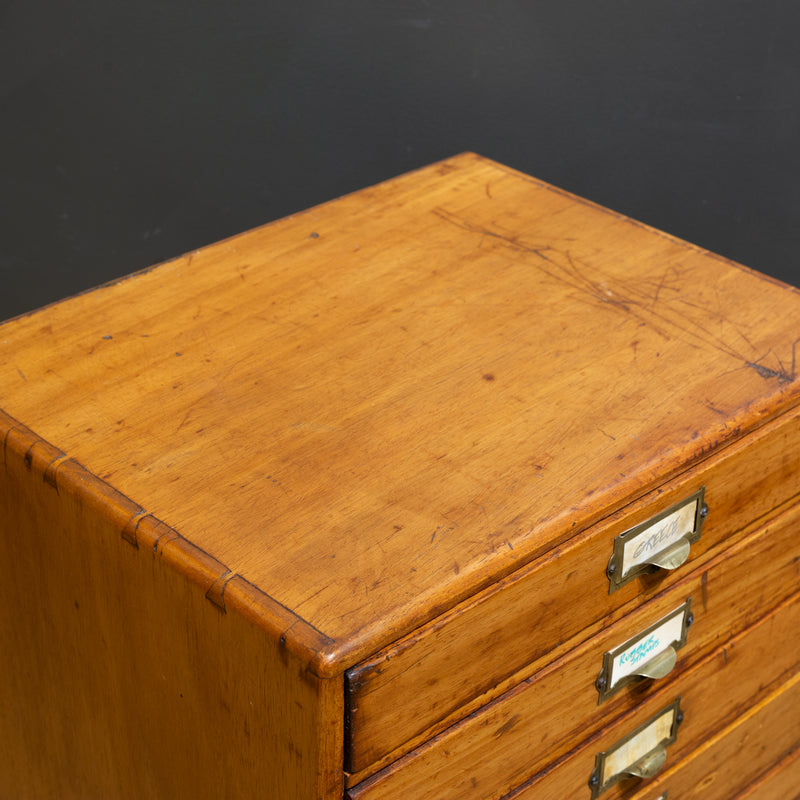 Antique Typesetter's Flat File Cabinet c.1930
