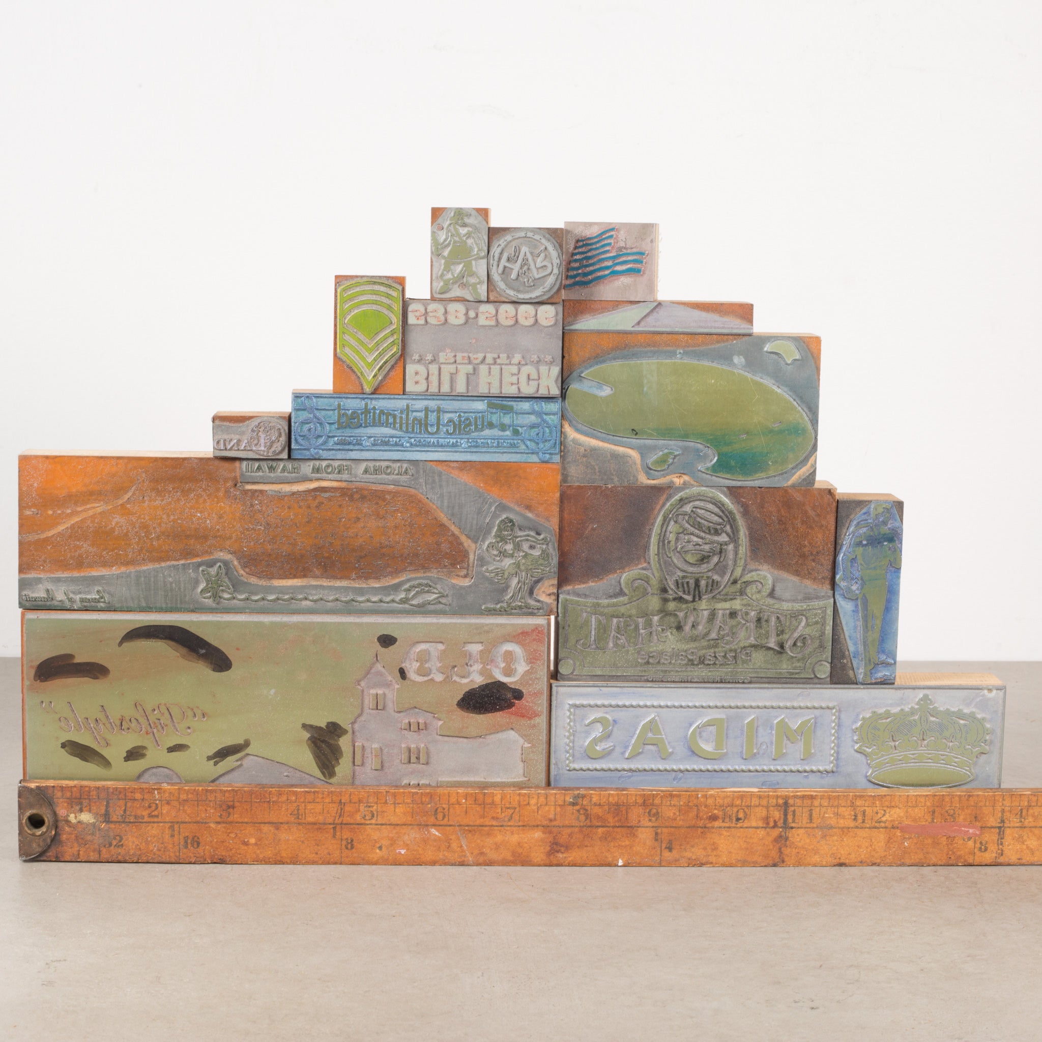 Collection of Typeset Advertising Print Blocks c.1940 | S16 Home
