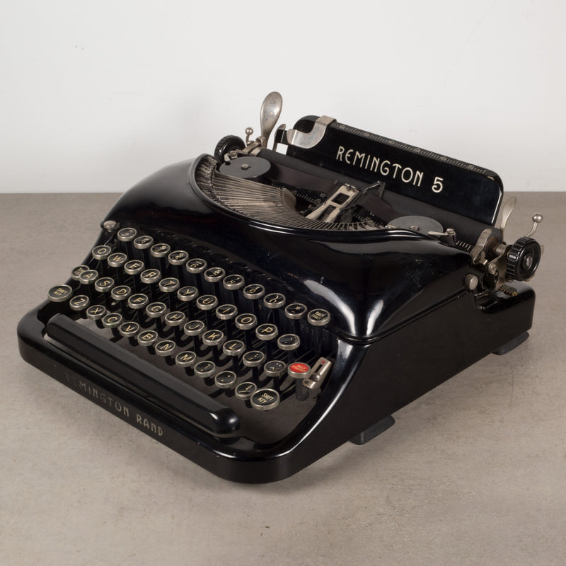 Antique Refurbished Art Deco Remington 5 Typewriter c.1935