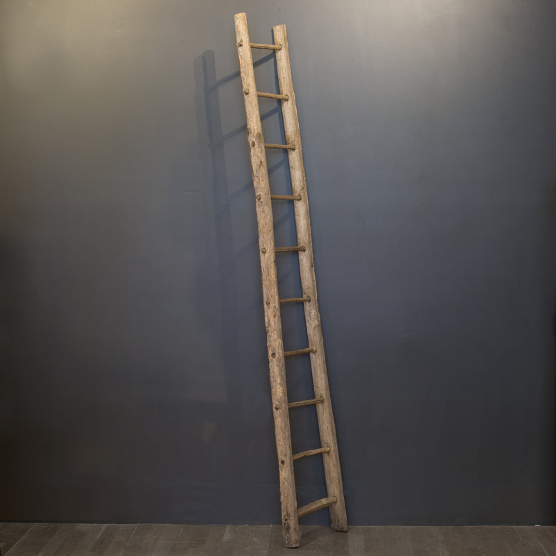 Antique Primitive Handmade Rustic Ladder c.1920